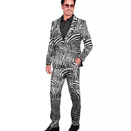 E-Carnavalskleding.nl Kostuum dierenprint zilver