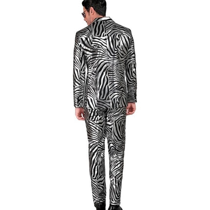 E-Carnavalskleding.nl Kostuum dierenprint zilver