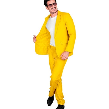 E-Carnavalskleding.nl Kostuum geel suit