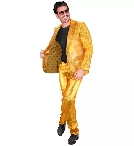 E-Carnavalskleding.nl Kostuum goud suit