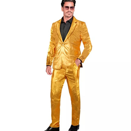 E-Carnavalskleding.nl Kostuum goud suit
