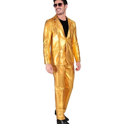E-Carnavalskleding.nl Kostuum goud suit