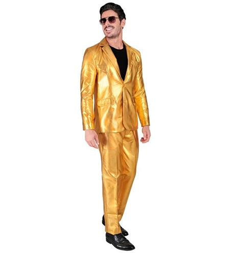 E-Carnavalskleding.nl Kostuum goud suit
