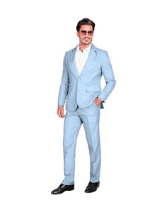 E-Carnavalskleding.nl Kostuum licht blauw suit