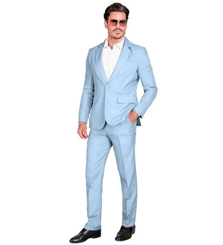 E-Carnavalskleding.nl Kostuum licht blauw suit