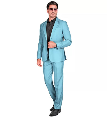 E-Carnavalskleding.nl Kostuum licht blauw suit