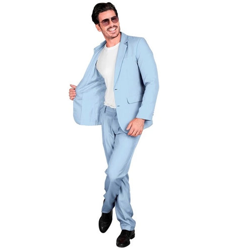 E-Carnavalskleding.nl Kostuum licht blauw suit