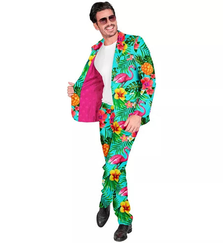 E-Carnavalskleding.nl Kostuum neon flamingo suit