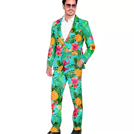 E-Carnavalskleding.nl Kostuum neon flamingo suit