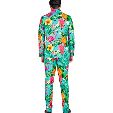 E-Carnavalskleding.nl Kostuum neon flamingo suit