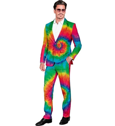 E-Carnavalskleding.nl Kostuum neon tie dye suit
