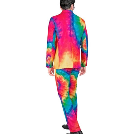 E-Carnavalskleding.nl Kostuum neon tie dye suit