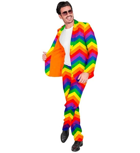 E-Carnavalskleding.nl Kostuum regenboog suit
