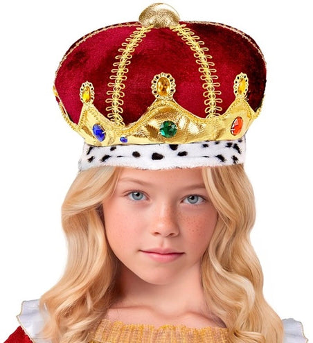 E-Carnavalskleding.nl Kroon met edelstenen kind haarband Sanne
