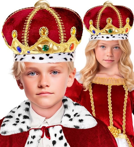 E-Carnavalskleding.nl Kroon met edelstenen kind haarband Sanne