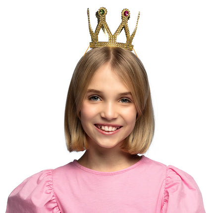 E-Carnavalskleding.nl Kroontje goud Louisa