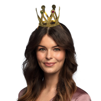 E-Carnavalskleding.nl Kroontje goud Louisa