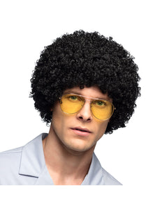 E-Carnavalskleding.nl Krullen pruik Ricardo zwart