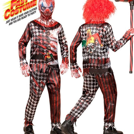 E-Carnavalskleding.nl Kwaadaardige clown kostuum Mila kinderen