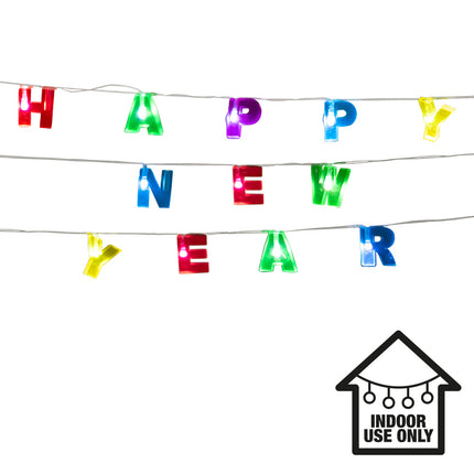 E-Carnavalskleding.nl LED lichtsnoer 'Happy new year'