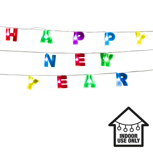 E-Carnavalskleding.nl LED lichtsnoer 'Happy new year'