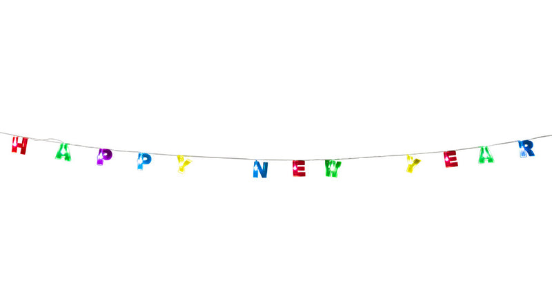 E-Carnavalskleding.nl LED lichtsnoer 'Happy new year'