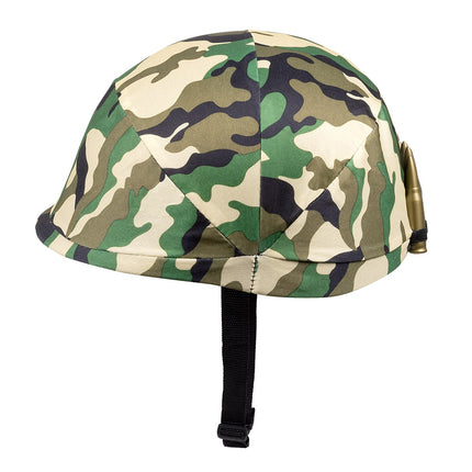 E-Carnavalskleding.nl Leger helm Militair camouflage