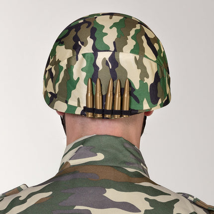 E-Carnavalskleding.nl Leger helm Militair camouflage