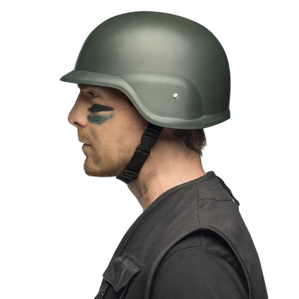 E-Carnavalskleding.nl Leger helm soldaat Tactics groen