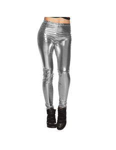 E-Carnavalskleding.nl Legging Glance zilver