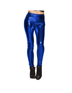 E-Carnavalskleding.nl Legging Metallic donkerblauw
