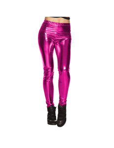 E-Carnavalskleding.nl Legging Metallic fuchsia