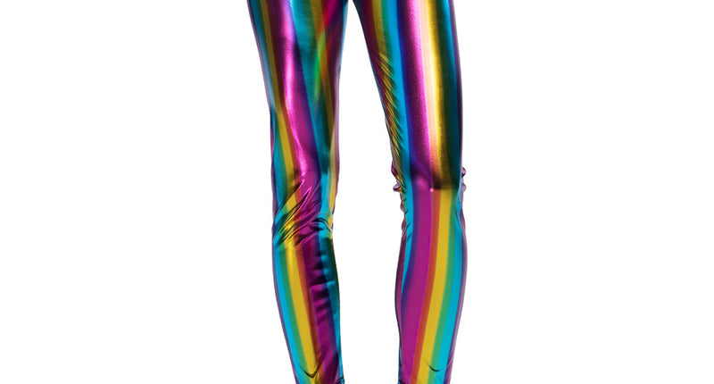 E-Carnavalskleding.nl Legging Metallic regenboog