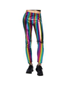 E-Carnavalskleding.nl Legging Metallic regenboog