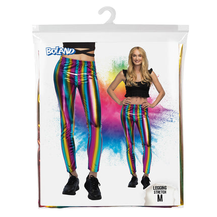 E-Carnavalskleding.nl Legging Metallic regenboog