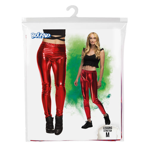 E-Carnavalskleding.nl Legging Metallic rood