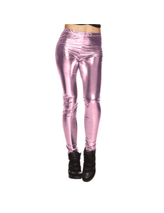 E-Carnavalskleding.nl Legging Metallic roze