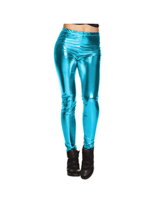 E-Carnavalskleding.nl Legging Metallic turquoise