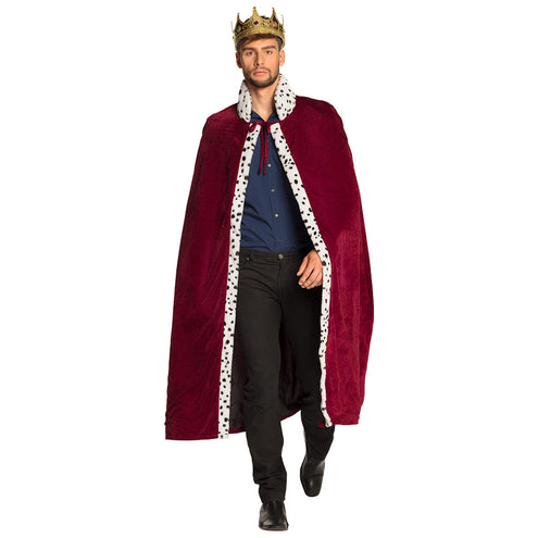 E-Carnavalskleding.nl Mantel koning bordeaux