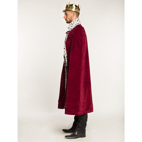 E-Carnavalskleding.nl Mantel koning bordeaux
