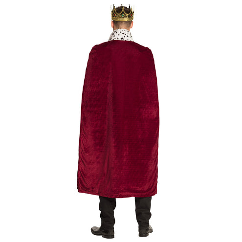 E-Carnavalskleding.nl Mantel koning bordeaux