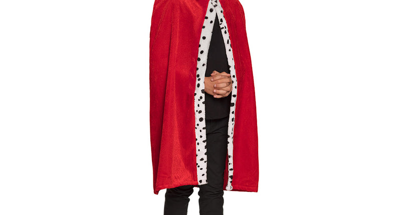 E-Carnavalskleding.nl Mantel koning kind rood