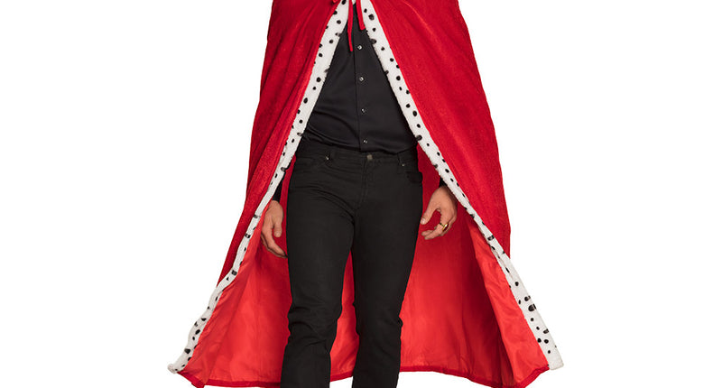 E-Carnavalskleding.nl Mantel koning rood
