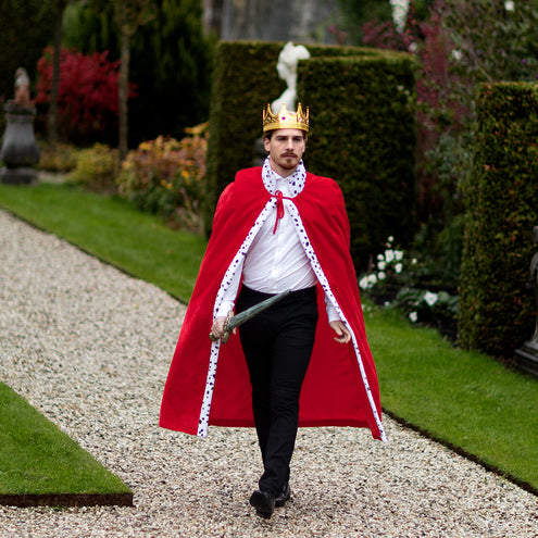 E-Carnavalskleding.nl Mantel koning rood