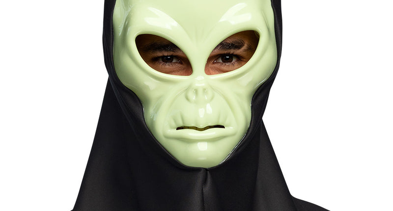 E-Carnavalskleding.nl Masker Alien met kap