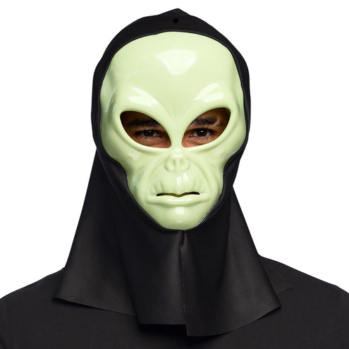 E-Carnavalskleding.nl Masker Alien met kap