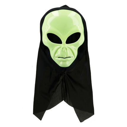 E-Carnavalskleding.nl Masker Alien met kap