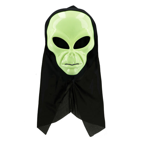 E-Carnavalskleding.nl Masker Alien met kap