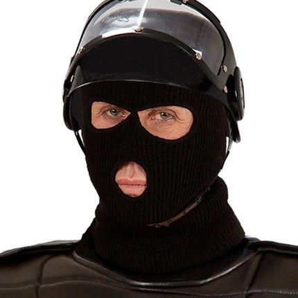 E-Carnavalskleding.nl Masker balaclava zwart