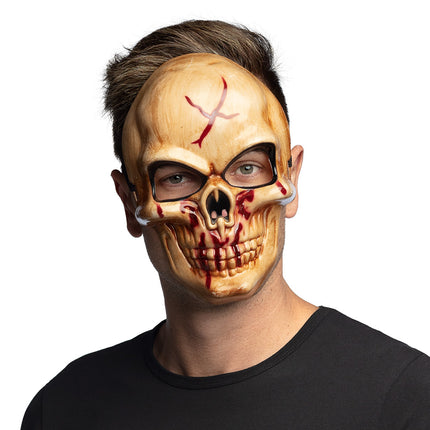 E-Carnavalskleding.nl Masker Bloody skull schedelmasker